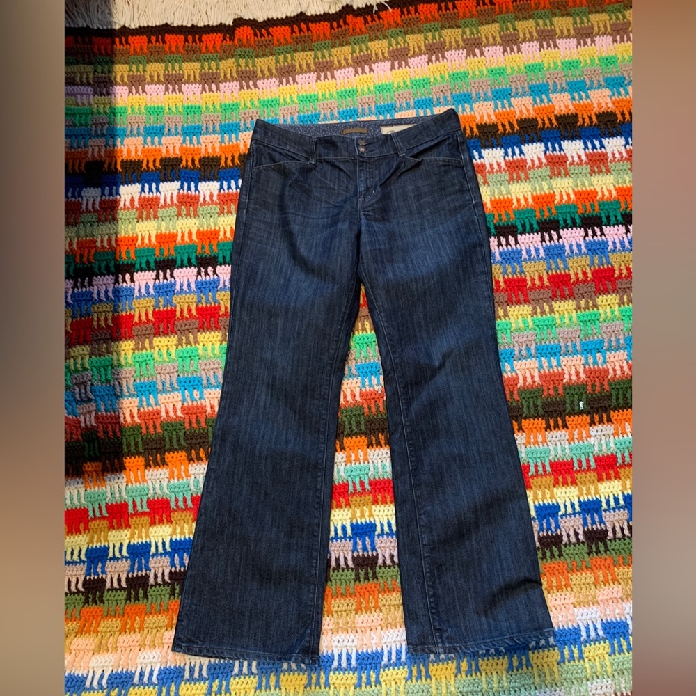 Dark blue low rise with flare 32 waist